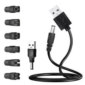 8개입 전원 코드 5V 전기 USB 모든 케이블 면도 교체용 컨버터 어댑터 충전기 종류의