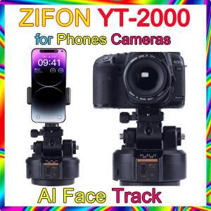 ZIFON YT-2000 AI 얼굴 추적 회전 파노라마 원격 제어 팬 틸트 삼각대 헤드 카메라용