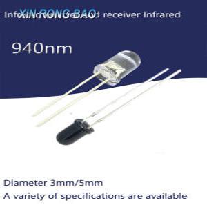 Arduino용 LED 적외선 이미터 및 리시버 튜브 F3 F5 3mm 940nm 100 개