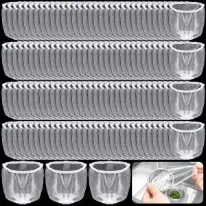 600 PCS 일회용 메쉬 싱크대 거름망 봉투 주방 막힘 방지 탄력 필터 음식 남은 쓰레기 수거용