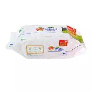 스카치 브라이트 베이킹소다 물걸레 청소포 대형 30P 37CMX20CM일회용밀대 리필용 다용도 용패드 일회용 밀