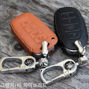 그랜져HG 하이브리드 스마트키케이스 천연가죽홀더 지갑 고급 카바 홀더 커버 선물용 용홀더