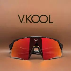 [오늘출발] 브이쿨 선글라스 VK2032 올블랙 / 레드미러 편광렌즈 VKOOL 스포츠 고글 낚시 러닝 운전 등산