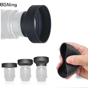 3 in1 접이식 고무 후드 49 52 55 58 62 67 72 77 82mm Nikon DSLR SLR 카메라 용 Canon 용 3 단계 접이식
