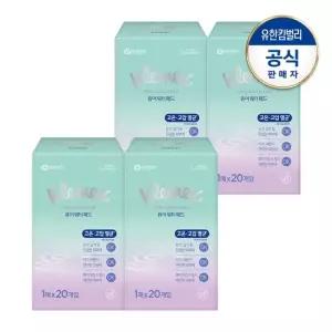 크리넥스 퓨어워터패드 1매x20개입X4개