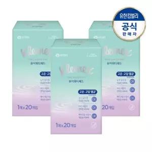 크리넥스 퓨어워터패드 1매x20개입X3개