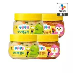 푸키루키 한입 백김치 270g x2개+썰은김치 270g x2개