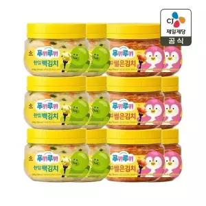 푸키루키 한입 백김치 270g x6개+썰은김치 270g x6개