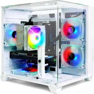LXZ 게이밍 PC 데스크탑 I5-12400F 2.5GHz GeForce RTX 3050 6GB DDR4 RAM 1TB NVME SSD 및 워크용 화이트
