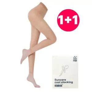 1+1 [국산] 여름 자외선 uv 차단 골프 스포츠 무발 쿨 냉감 30d 여성 스타킹 565216Moony