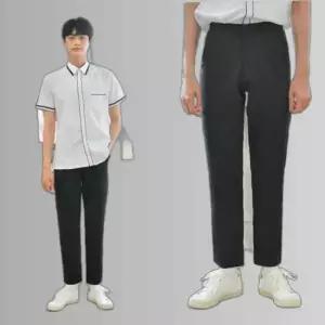교복몰 (하복) 스판 블랙 교복바지(남자)
