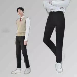 교복몰 (허리조절) 스판 블랙 교복바지(남자)