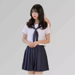 교복몰 러블리리본 네이비 일본여고생 세라복 반팔