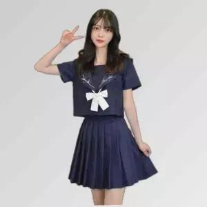 교복몰 퓨어 리프 네이비 일본여고생 반팔 세라복