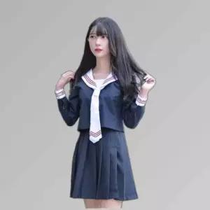 교복몰 스트라이프 마린 일본여고생 세라복 (긴팔)