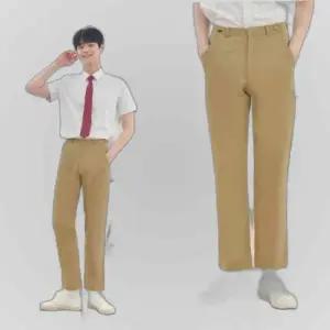 교복몰 (하복)(허리조절) 스판 베이지 교복바지(남자)