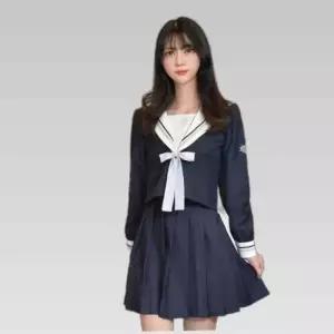 교복몰 스카치 네이비 더블라인 여고생 세라복 긴팔