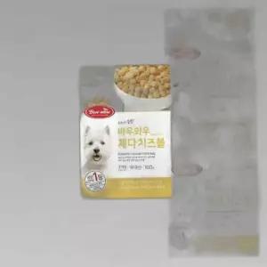 강아지 한입 간식 체다 치즈볼 노즈워크 200g 5P 영양
