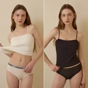 [Wonderbra] 모달 브라탑 2종세트 화이트+블랙 WBWTB5M5657