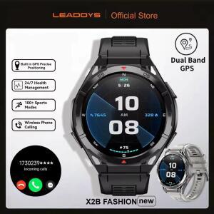 X2B GPS 스마트워치 아웃도어 스포츠 러닝 수영 피트니스 트래커 블루투스 전화 통화 170+ 모드 1.43인치 AMOLED 시계