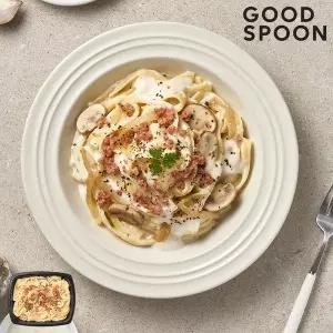미스터네이처 굿스푼 베이컨 크림 투움바 파스타 300g 4팩 세트 듀럼밀 스파게티 밀키트 까르보나라