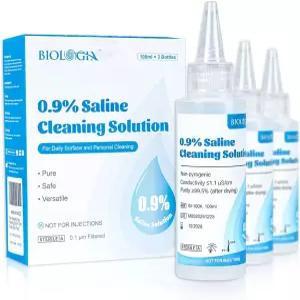 09 일반 식염수 세척용 멸균 염화나트륨 일상 관리용 즉시 사용 가능한 각 00ml 3병 / 056 FL OZ