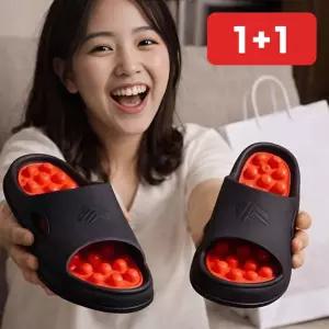 사무실 지압 슬리퍼 건강 쿠션 마사지 발편한 룸 실내화 붓기 아치신발  1+1