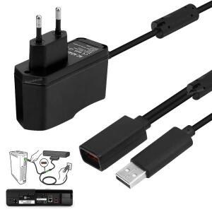 XBOX 호환 호환 360 플러그 USB AC 어댑터 전원 어댑터 슬림 키넥트 센서 게임 액세스 충전 케이블 포함 EU
