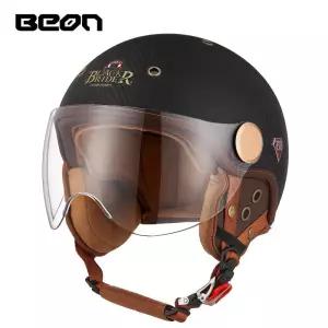 [750g 초경량] BEON BR-13 카본 반헬멧 오토바이 헬멧 여름 통근용 3C 인증