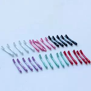 작은 인형 헤어핀 공예품 DIY 프로젝트 헤어 액세서리를 위한 미니 메탈 클립 15mm 6가지 색상 믹스 120개