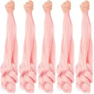 파티킬 20cm 인형 가발 5개의 고온 실크 곱슬 헤어 익스텐션 액세서리 DIY 핸드메이드 제작 키트 라이트