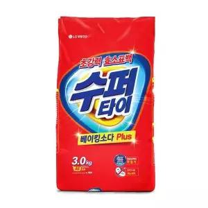 3kg세탁용 S1P4O9A2 세탁가루세제 수퍼타이 대용량가루세제 세탁세제 3kg