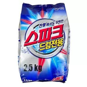 스파크 X2C3U6C1 세탁 세제 2.5kg 세탁기 표백 빨래 세제 드럼용 빨래세제 세탁세제