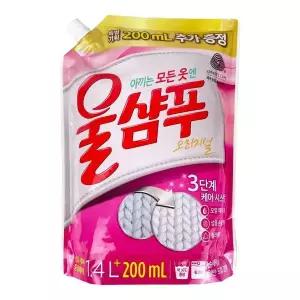 울 T0B5M2K8 섬유 전용 세제 리필 대용량 1400ml