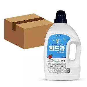 말표 Y6S2L4X5 희드라 베이킹소다 액체 세제 일반 드럼 겸용 장미향 2.5L 4개