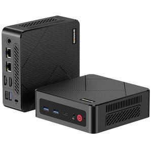게임 E4 미니 PC, AMD 라이젠 5 3550H가 탑재된 미니 컴퓨터, 16GB DDR4 512GB PCIe SSD, 듀얼 RJ45, 4K 트리플 디스플레이, USB-C, USB 3.2, Wi-Fi 5 /BT 5.0, 사무실, 가정 및 스트리밍용 데스크톱 컴퓨터