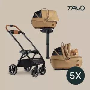 타보펫츠 3-IN-1 펫 프로텍션 시스템 5X 세이블 카시트+베이스+유모차)
