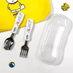[텐바이텐]미피 스텐304 유아 수저 포크 수저 케이스 세트 도시락 숟가락
