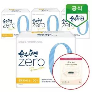 [깨끗한나라] 순수한면 제로zero 팬티라이너 슈퍼롱 20개입x4팩+디어스킨 온찜질팩_25307207