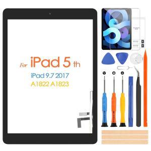 A1822 A1823 화면 교체, iPad 2017 5세대 터치스크린 9.7인치 디지타이저 유리 패널(홈 버튼 및 수리 도구 포함)(LCD 제외)