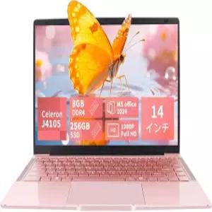 오피스 윈도우 11 PC 핑크 일본어 키보드 필름 포함 셀러론 N4120 노트북 8GB 메모리 SSD/얇고