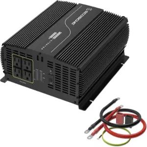 스코쉬 3000W 수정 사인파 파워 인버터 12V DC-120V AC 컨버터 6000W 피크 4개의 콘센트 듀얼 USB-A 포트