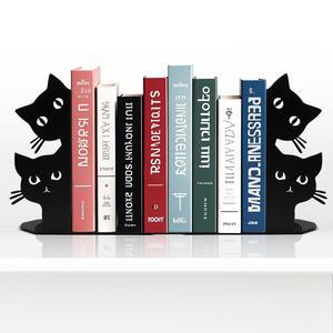 고양이 책꽂이 책꽂이용 책상 장식용 금속 책장 사무실용 무거운 애호가 선물 귀여운 엿보기