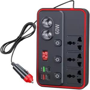 차량용 파워 인버터 12/24V 220V 휴대용 컨버터 자동차 콘센트 플러그 세단 픽업 트럭 SUV RV 노트북