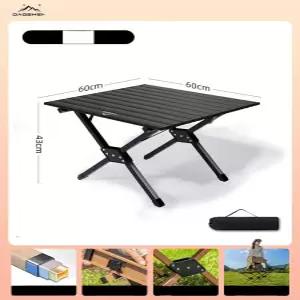 [프리미엄탄소강] 캠핑냉장고받침대 롤테이블 우드패턴 쿨러스탠드 60~150cm