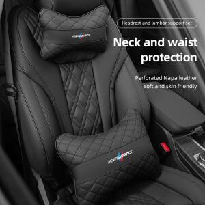 BMW 퍼포먼스 E46 E39 E90 E91 E92 E60 E30 E70 E84 E53 E87 용 카시트 목 베개 헤드레스트 허리 지지 쿠션