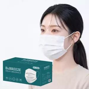 비앤브리즈 덴탈마스크 3중구조 MB필터 50매X4박스 화이트