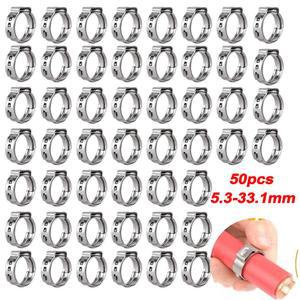 전선고정클립 50PCS 호스 클램프 무단 3MM33 신치 스틸 파이프 1MM 304