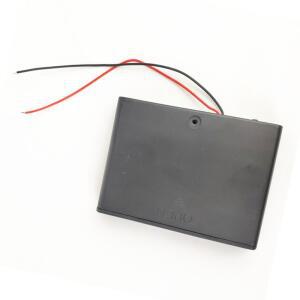 30pcs/lot 6 X 1.5V AA CELL Battery Holder Storage Box Case standard 9V with ON/OFF Wires Cover Shell