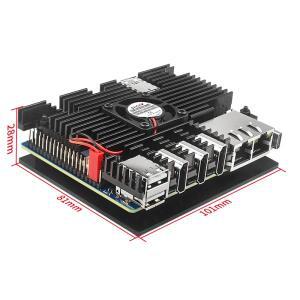 Orange Pi 5 Plus 금속 케이스 OPI5 실리콘 방열판 팬이 있는 활성 수동 냉각 쉘